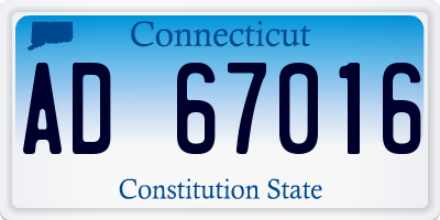 CT license plate AD67016