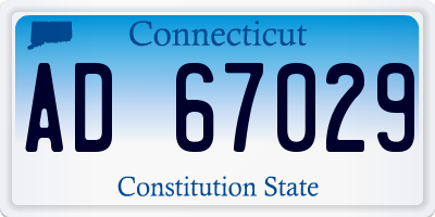 CT license plate AD67029