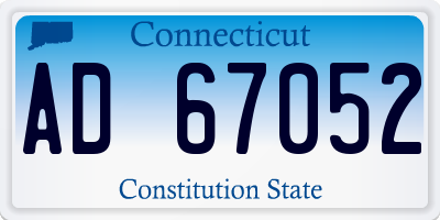 CT license plate AD67052