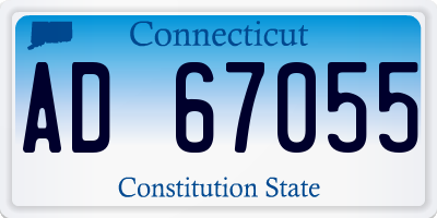 CT license plate AD67055