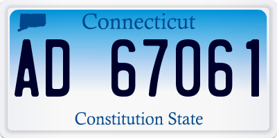 CT license plate AD67061