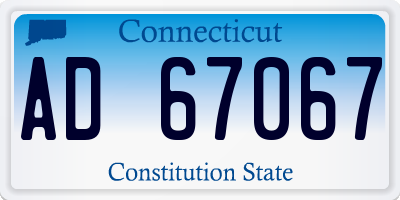 CT license plate AD67067