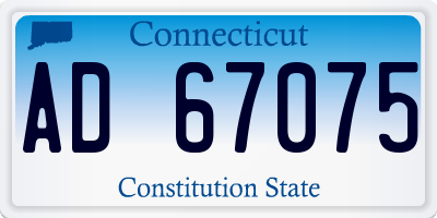 CT license plate AD67075