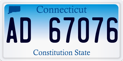 CT license plate AD67076