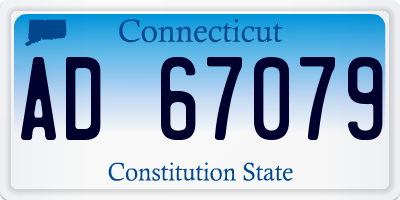 CT license plate AD67079