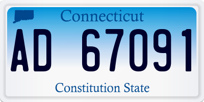 CT license plate AD67091
