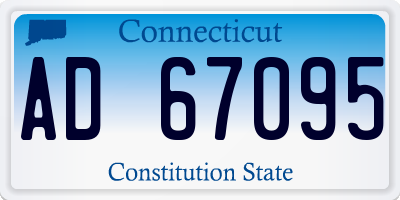 CT license plate AD67095