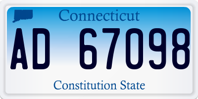 CT license plate AD67098