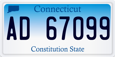 CT license plate AD67099