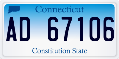CT license plate AD67106