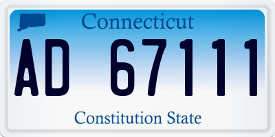 CT license plate AD67111