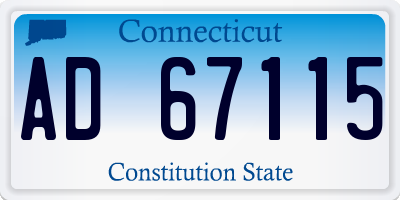CT license plate AD67115