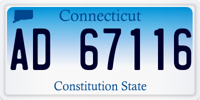 CT license plate AD67116