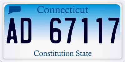 CT license plate AD67117