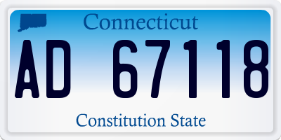 CT license plate AD67118
