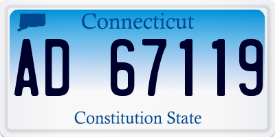 CT license plate AD67119