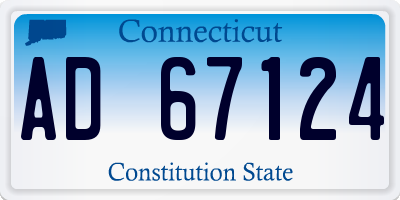 CT license plate AD67124