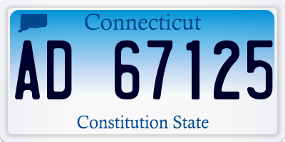 CT license plate AD67125