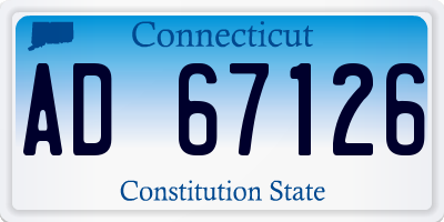 CT license plate AD67126