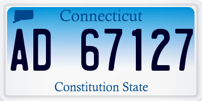 CT license plate AD67127