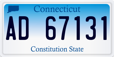 CT license plate AD67131