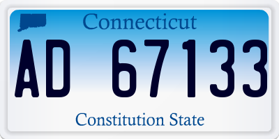 CT license plate AD67133