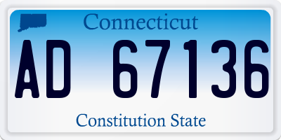 CT license plate AD67136