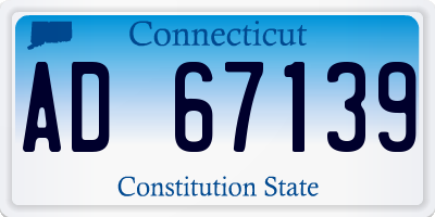 CT license plate AD67139