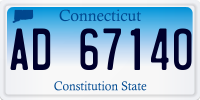 CT license plate AD67140