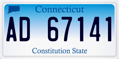 CT license plate AD67141