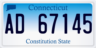 CT license plate AD67145