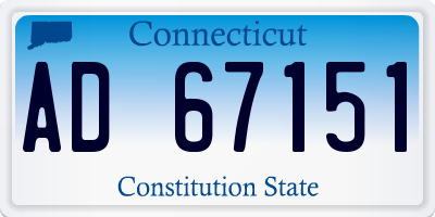 CT license plate AD67151