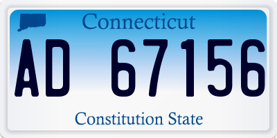 CT license plate AD67156