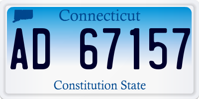 CT license plate AD67157