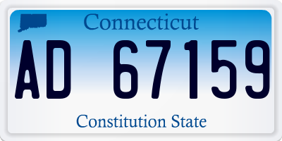 CT license plate AD67159