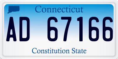 CT license plate AD67166