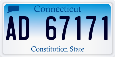 CT license plate AD67171