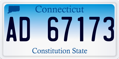 CT license plate AD67173