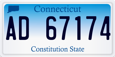 CT license plate AD67174