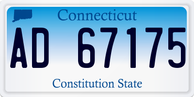 CT license plate AD67175