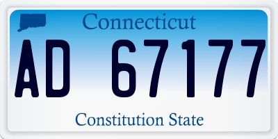 CT license plate AD67177