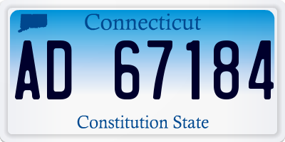 CT license plate AD67184