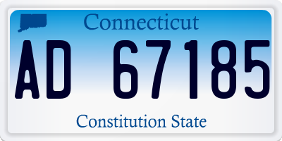 CT license plate AD67185