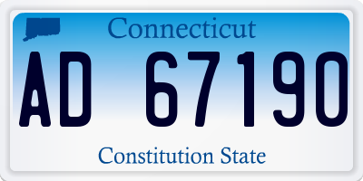 CT license plate AD67190