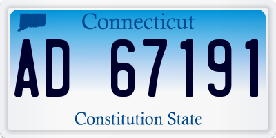 CT license plate AD67191
