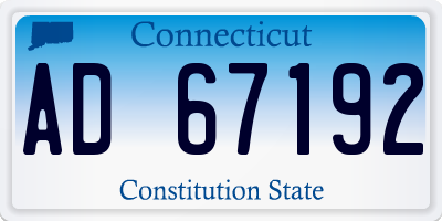 CT license plate AD67192