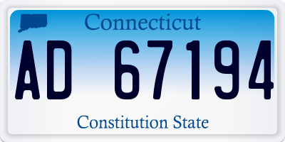 CT license plate AD67194