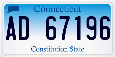 CT license plate AD67196