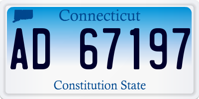 CT license plate AD67197