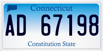 CT license plate AD67198